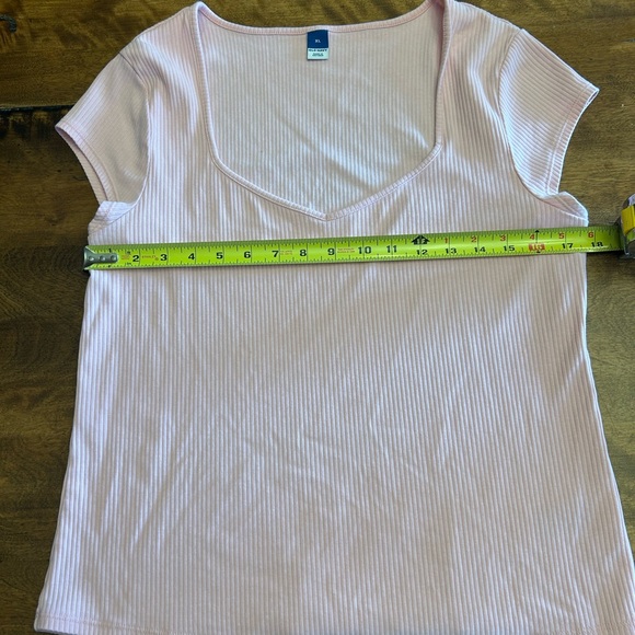 Pink Ribbed Women's Top - Picture 3 of 4